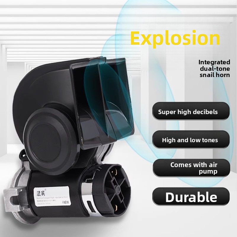 Emergency Whistle Loud - Süper Gürültülü Salyangoz Hava Kornası, 12V