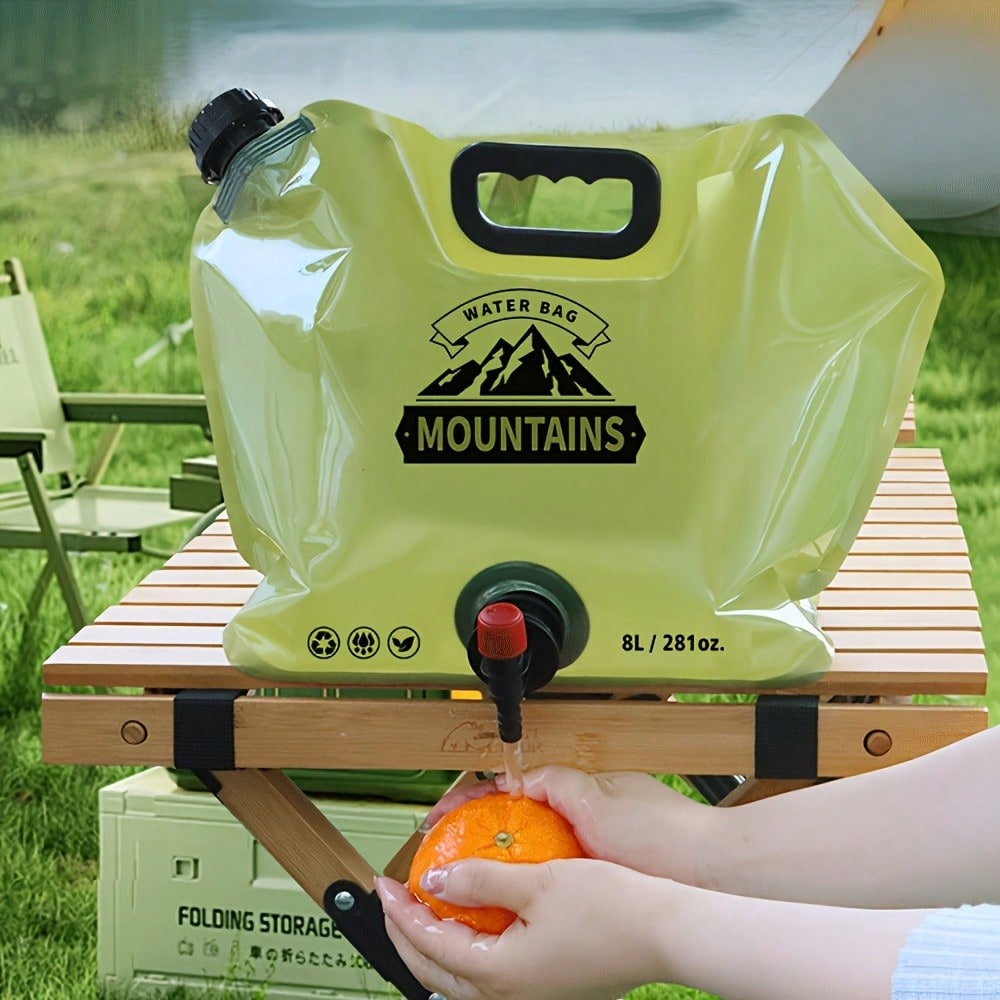 Water Bag Collapsible - 2,11 Galonluk Taşınabilir Musluklu Su Sürahi